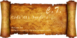 Czédli Teréz névjegykártya